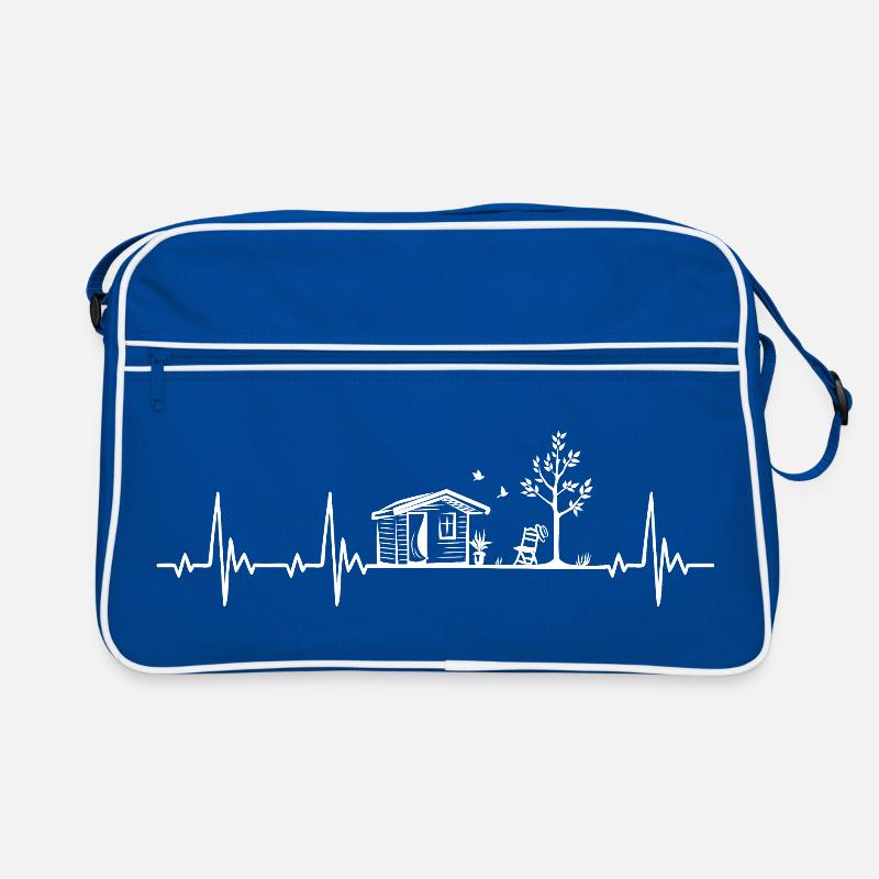 Kleingarten Freizeitgarten Gärtner Herzschlag Retro Tasche