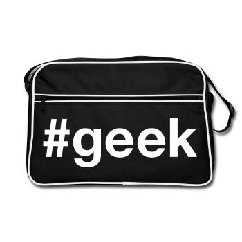 GEEK Hashtag - Retro Bag - black/white - Front