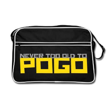 never too old to pogo - Retro Bag - black/white - Front
