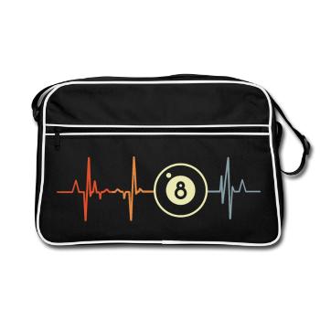 I love billiards - Retro Bag - black/white - Front