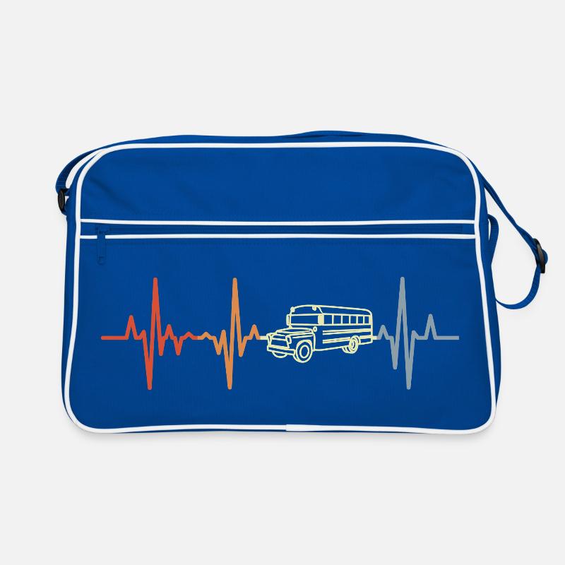 Bus Herzfrequenz Vintage Look Retro Tasche
