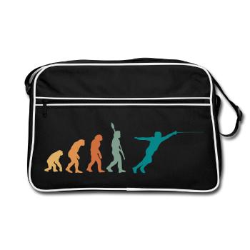 Evolution Retro Fechten - Retro Tasche - Schwarz/Weiß - Vorne