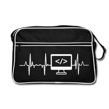 Développeur Heartbeat - Sac Retro - noir/blanc - Devant