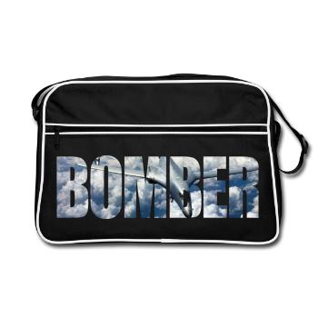 Bomber B-1B Lancer - Retro Tasche - Schwarz/Weiß - Vorne