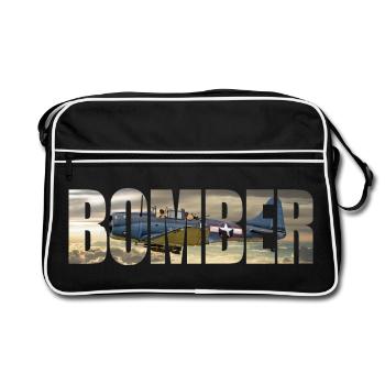 Bomber SBD Dauntless - Retro Bag - black/white - Front