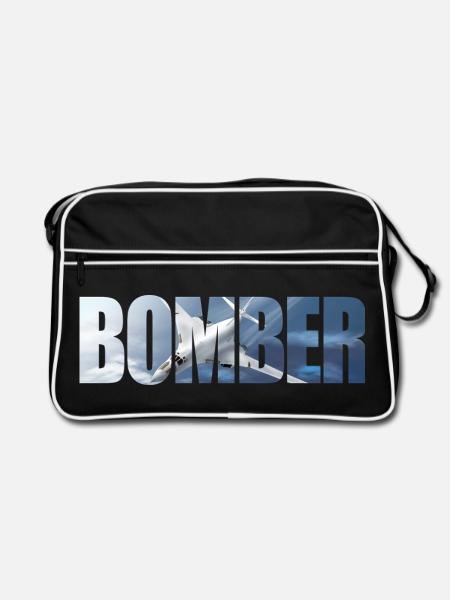Bomber Tu-160 - Retro Tasche - Schwarz/Weiß - Vorne