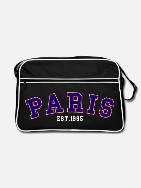PARIS_EST_1995 - Retro Tasche - Schwarz/Weiß - Vorne