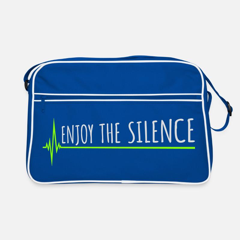 Enjoy The Silence Spruch Ruhe Stille Introvertiert Retro Tasche