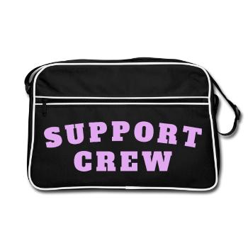 Équipe de soutien - Sac Retro - noir/blanc - Devant