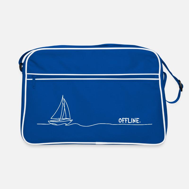 offline. Sailing Minimalist Oneline Graphic Retro Bag