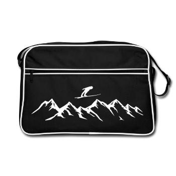 Montagnes de ski ski - Sac Retro - noir/blanc - Devant