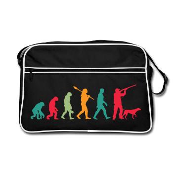 L’évolution des chasseurs - Sac Retro - noir/blanc - Devant