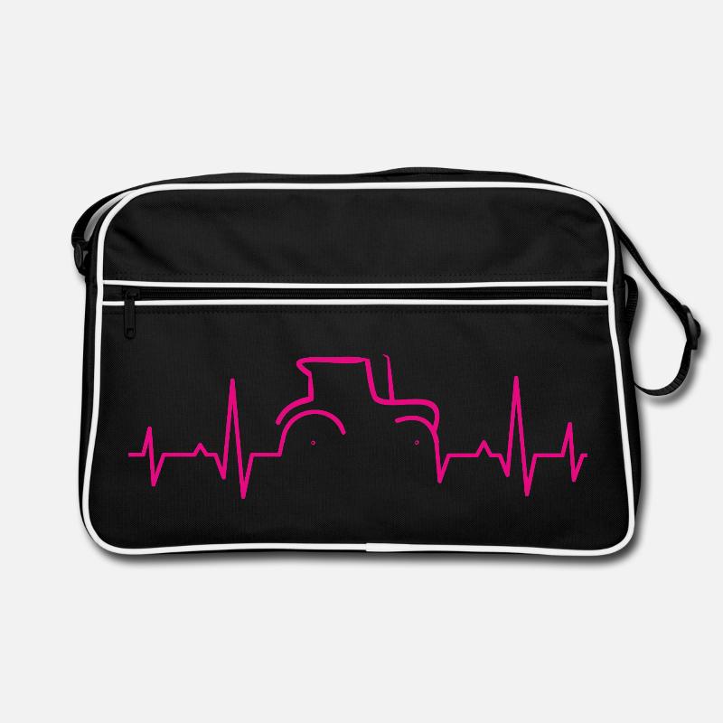 KARDIOGRAMM TRAKTOR Magenta Retro Tasche