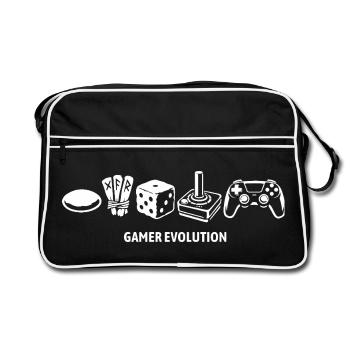 Controller Evolution | Gamer - Retro Tasche - Schwarz/Weiß - Vorne