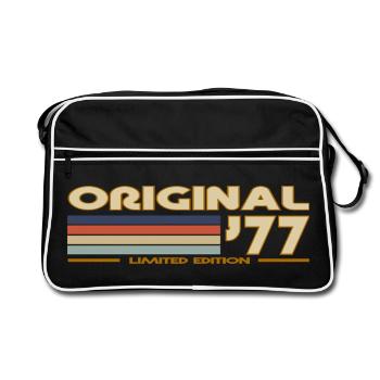 Stripes Vintage 70s Original - Sac Retro - noir/blanc - Devant
