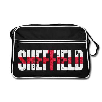 Sheffield, Angleterre - Sac Retro - noir/blanc - Devant
