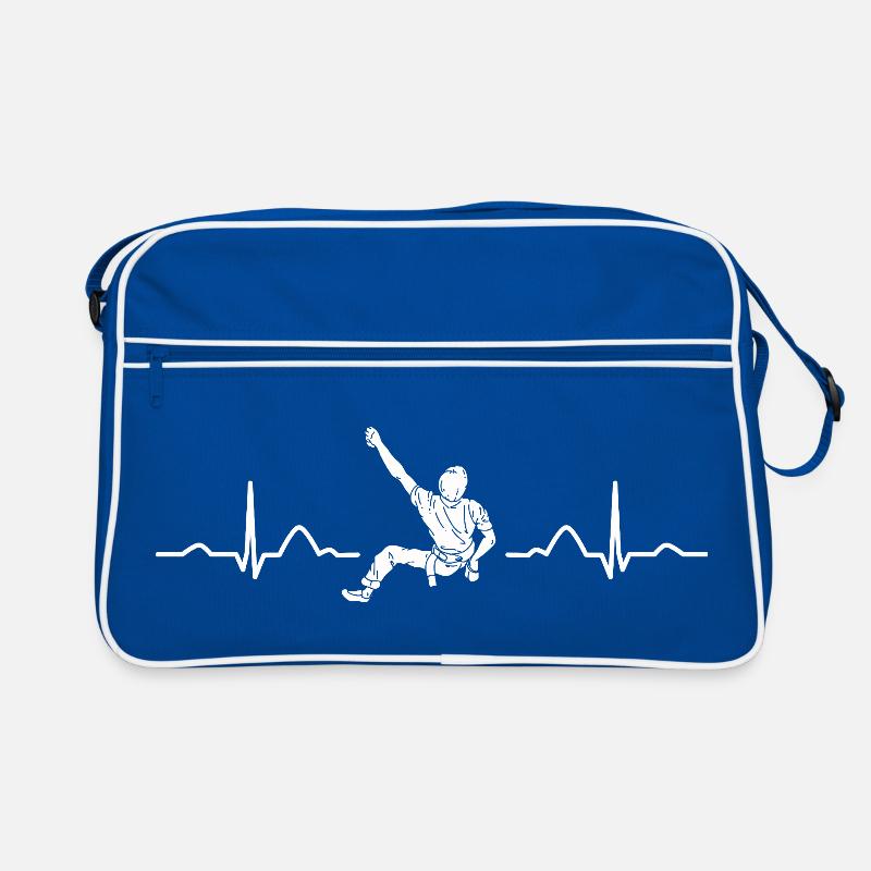 Boulderer Herzschlag Boulder Bouldern Retro Tasche
