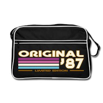 Original 87 Rétro Typo Rayures - Sac Retro - noir/blanc - Devant