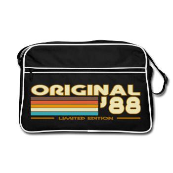 Original 88 Retro Stripes - Retro Bag - black/white - Front