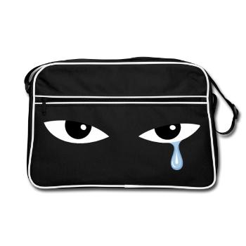La Larme Bleue - Sac Retro - noir/blanc - Devant