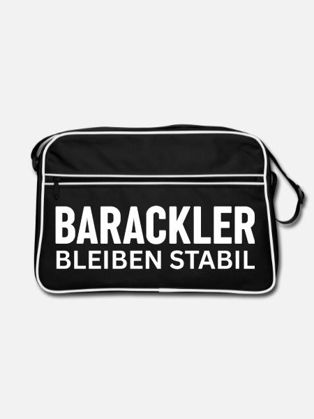 Barackler bleiben stabil - Retro Tasche - Schwarz/Weiß