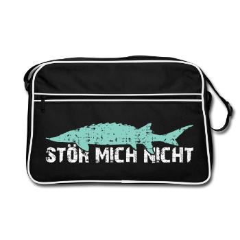 Stör mich nicht | Störangeln | Störzucht - Retro Tasche - Schwarz/Weiß - Vorne