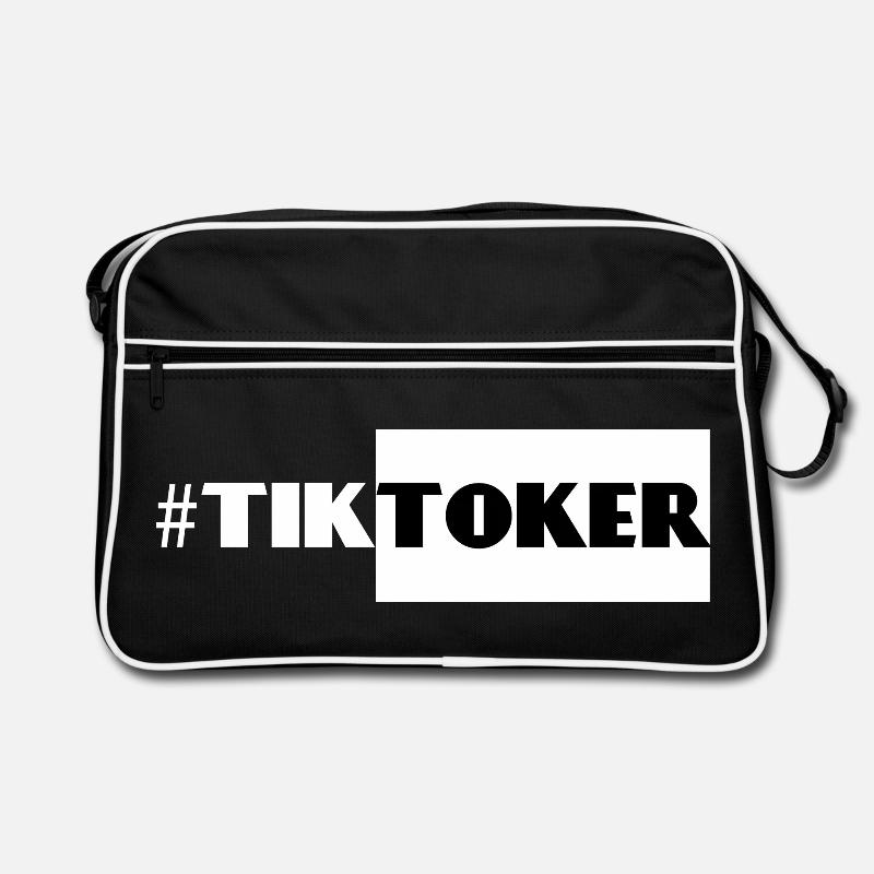 #Tiktoker - Retro Tasche - Schwarz/Weiß