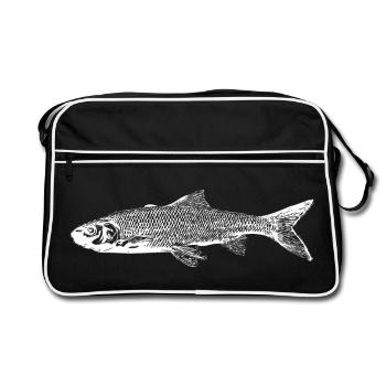 Poisson truite - Sac Retro - noir/blanc - Devant