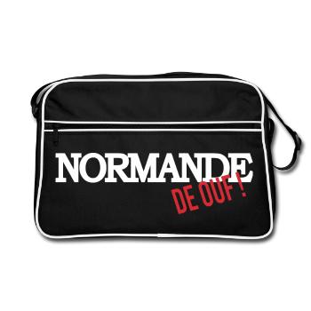 Normande de ouf - Sac Retro - noir/blanc - Devant