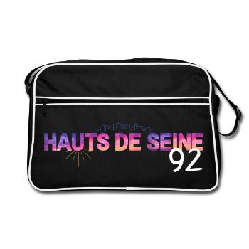 Hauts Seine Skyline Gradient 92 - Retro Bag - black/white - Front