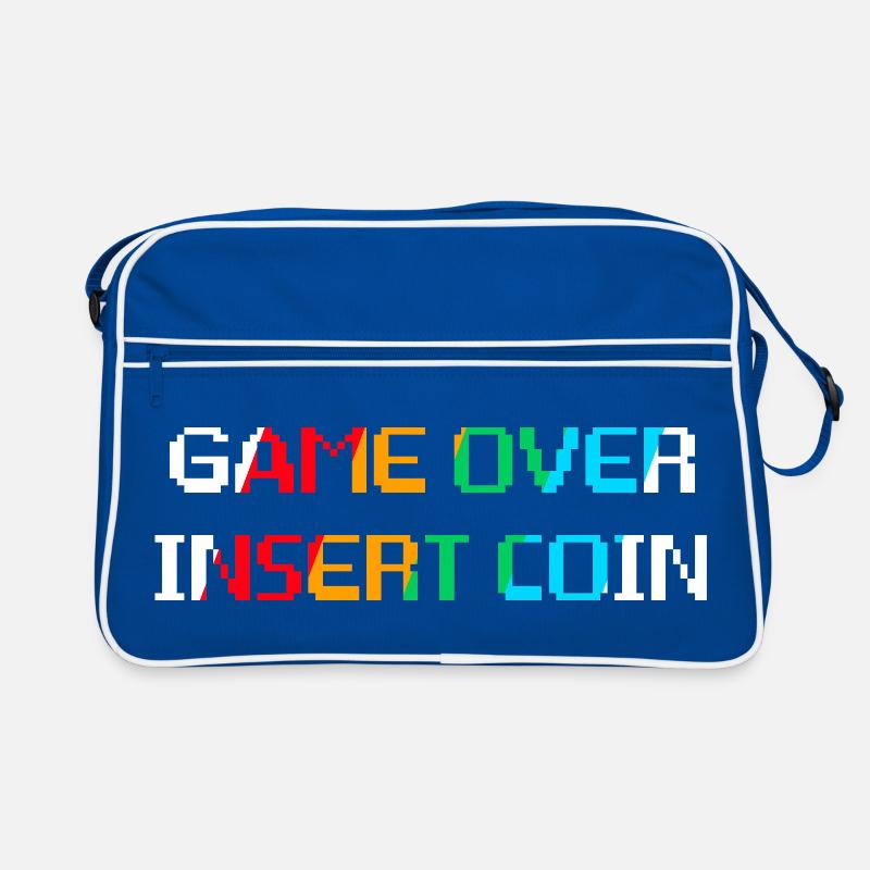 Game Over Münze einwerfen (dunkel) Retro Tasche
