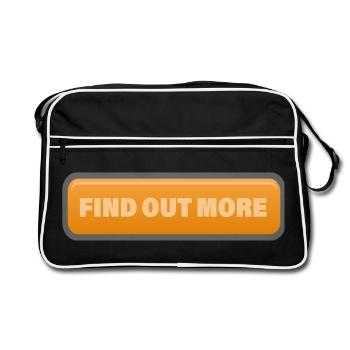 FIND OUT MORE - Retro Bag - black/white - Front