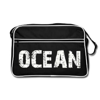 OCÉAN - Sac Retro - noir/blanc - Devant