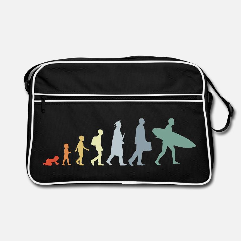 Kind zum Surfer Evolution Retro Tasche