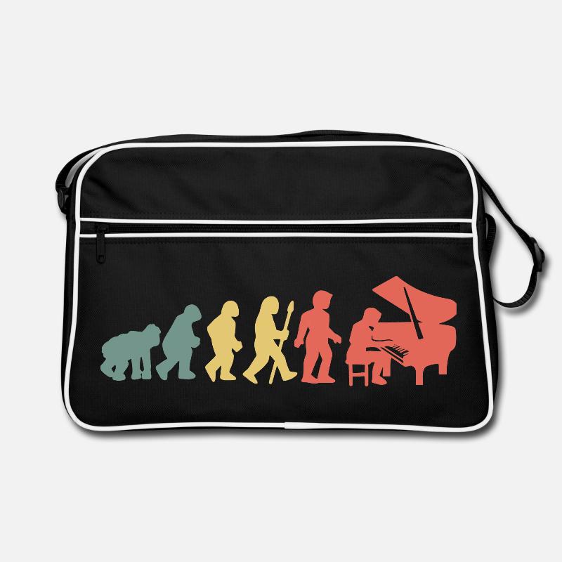 Klavierspieler Pianist Evolution Retro Tasche