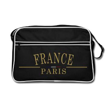 FRANCE Paris flag - Retro Bag - black/white - Front