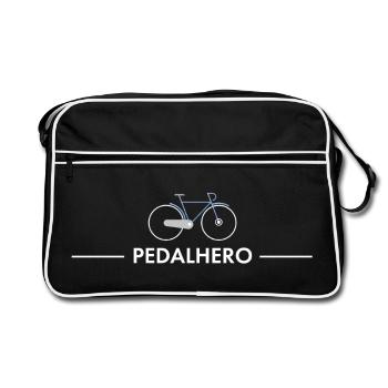 Pedalhero – Chemise de vélo cool - Sac Retro - noir/blanc - Devant