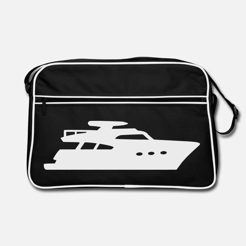 Yacht Silhouette Motorboot Retro Tasche