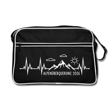 Traversée des Alpes en 2026 - Sac Retro - noir/blanc - Devant