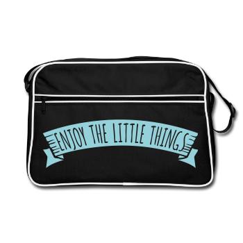 Profitez des petites choses Gratitude Pleine conscience - Sac Retro - noir/blanc - Devant