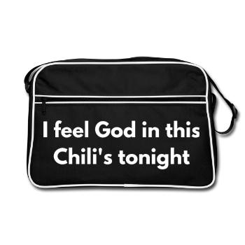 Je me sens des dieux dans le chili ce soir Citation drôle - Sac Retro - noir/blanc - Devant