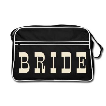 Mariée – Ivoire chaud - Sac Retro - noir/blanc - Devant