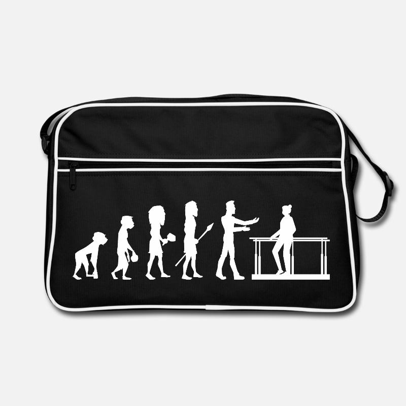 Evolution Masseur Physiotherapeut Humor Physio Retro Tasche