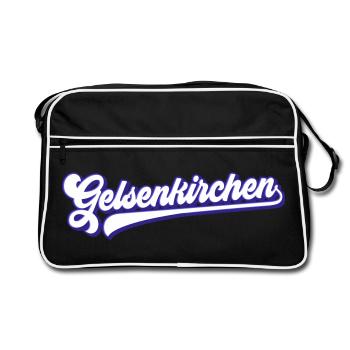 Gelsenkirchen Text | Colors changeable - Retro Bag - black/white - Front