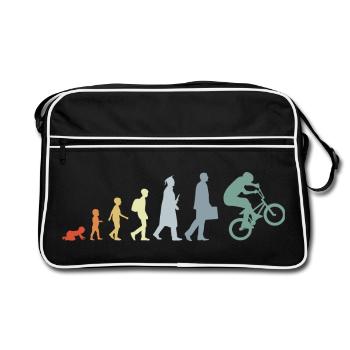 Vintage BMX Evolution - Retro Bag - black/white - Front