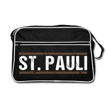 St. Pauli - Retro Tasche - Schwarz/Weiß - Vorne