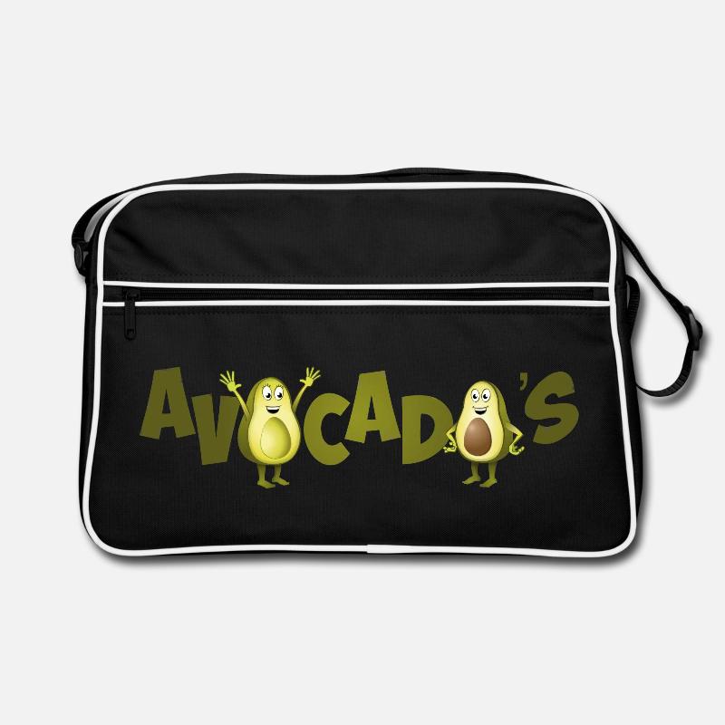 Image joyeuse de deux avocats. Sac Retro