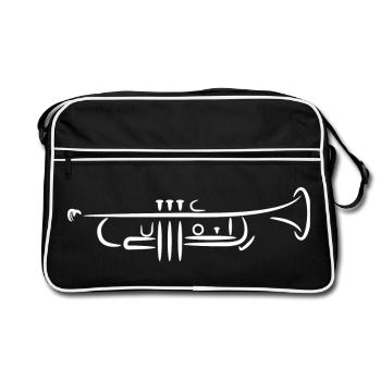 Trompette esquisse - Sac Retro - noir/blanc - Devant