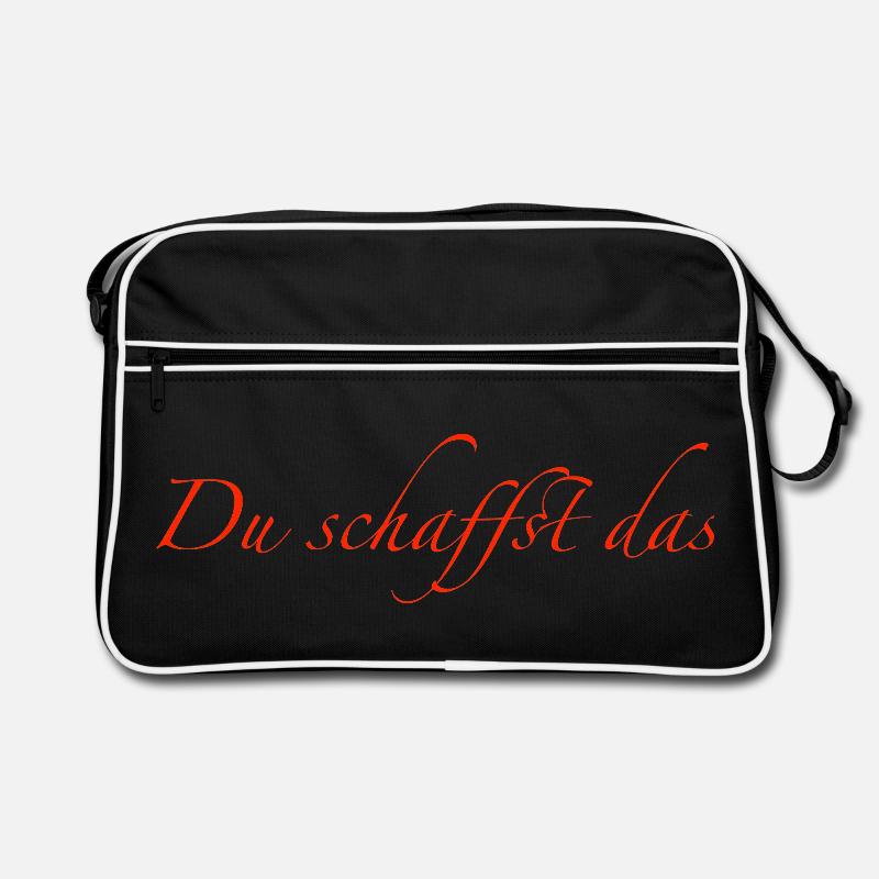 du schaffst das Retro Tasche