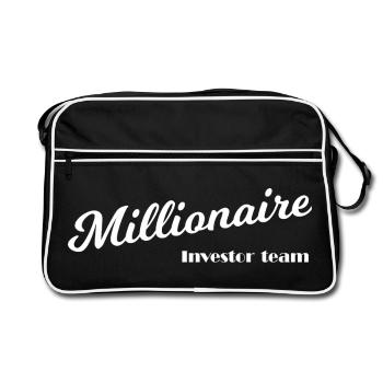 Millionaires and capitalists - Retro Bag - black/white - Front